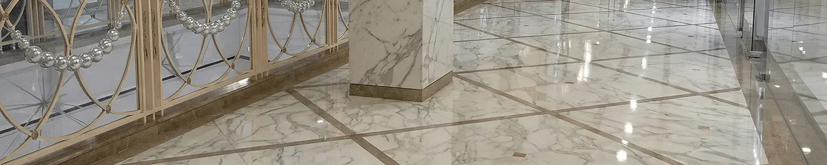 Beautiful marble floor professionally installed in Anchorage, AK